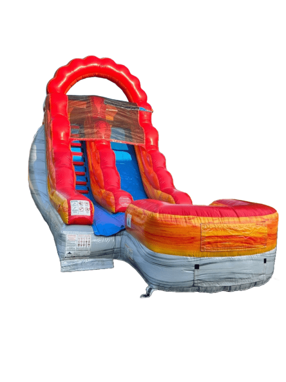 12’ Fire Red Marble Water Slide